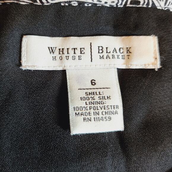 White House & Black Market Sheer Pleated Overlay Size 6 - Picture 6 of 6